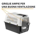 Ferplast Trasportino per Cani di Taglia Media Atlas 60, Box per Trasporto Cani, Porta in Acciaio plasticato, Sistema di Chiusura di Sicurezza, Griglie per l'aerazione, 61 x 91 x h 68 cm. - 8