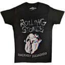 The Rolling Stones T Shirt Hackney Diamonds Faded Logo Official Unisex Black M - 1