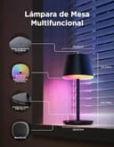 Govee Lámpara de Mesa Inalámbrica, RGBICWW Lámpara Mesita Noche LED Compatible con Matter Alexa, Regulable 500lm y Recargable 4800mAh, 72 Escenas, 2700-6500K para Sala de Estar Dormitorio y Escritorio - 8