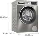 Bosch - Lavadora, Libre Instalación, Serie 6, 10 kg, Programa Rápido, Silenciosa, acero inoxidable, WGG256ZAES - 2