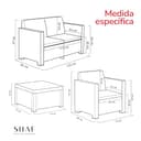 SP Berner Shaf - EVO Confort | Set Muebles de Salon Exterior - Conjunto Muebles Jardin Exterior 4 Plazas | Fabricado en España con Materiales Reciclados - Color Grafito - 10
