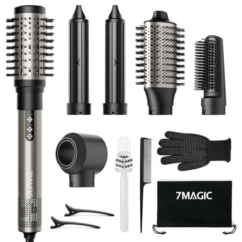 Air Styler 6 In 1, Asciugacapelli Ionico, 110.000 Giri/min, Spazzola Rotante Per Capelli, Arricciacapelli Automatico, Spazzola Lisciante, per Styling, Volume, Arricciatura e Lisciatura