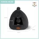 PATAM Cuccia Gatto, Cane Piccola Taglia, da Interno, Lavabile, Antiscivolo, Igloo Nero - 6