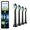 Philips Sonicare W2 Optimal White, cabezales de cepillo dental de repuesto originales, negro, paquete de 4, HX6064/88 - 1