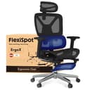 FLEXISPOT ErgoX Silla de Oficina Ergonómica con Soporte Lumbar, Respaldo 5D, Reposabrazos 3D, Reposapiés Retráctil, Cojín Transpirable, Inclinación 135°, Escritorio Ajustable Silla de Escritorio Negro - 1