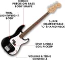 Squier by Fender Debut Collection Precision Bass Kit - Accessori Inclusi: - Stand - Ampli Rumble 15 - Gig Bag Imbottita - Tracolla - Basso - Cavo da 3 m - Accordatore FT-1 - 3