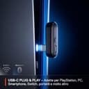 SteelSeries Arctis Nova 3P - Cuffie da gioco multipiattaforma wireless - Controllo via app - Batteria 40h - Driver magnetici al neodimio - 2,4GHz/BT - Mic staccabile - PS5, PS4, PC, Switch - Acqua - 7