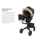 Stokke Xplory X Winter Kit, Onyx Black - Schützt Babys vor Wind und Wetter - Mit fleecegefütterten Fäustlingen für Eltern - Reflektierender Reißverschluss, echte Lammfelleinfassung - 4