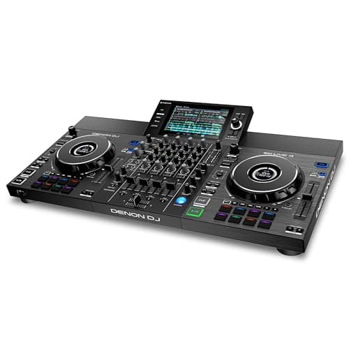 Denon DJ SC LIVE 4 Controller indipendente per DJ con separazione stem su 4 deck, streaming Wi-Fi, diffusori, compatibile con Serato DJ e Virtual DJ