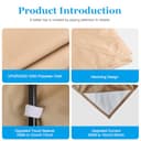 Toldo Pergola Recambio 3x3m, Pergolas de Jardin Cubierta de Repuesto de Gazebo Pabellón Exteriores, Doble Niveles Carpas para Exteriores con Orificios de Drenaje y Ventilación - 7