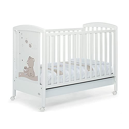 Foppapedretti Felicity Cot Bed with Adjustable Side Panel, 131 x 71 x 103 cm, 24 kg, White