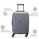 DELSEY PARIS Cruise 3.0 Hardside Expandable Luggage with Spinner Wheels, Glossy Ivory, Carry on 21 Inch, Cruise 3.0 Hardside Expandable Luggage with Spinner Wheels - 2
