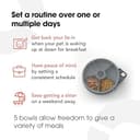 Cat Mate C500 Automatischer Futterautomat mit Digitalem Timer und 5 Näpfen – Für Katzen und Kleine Hunde, Nass- oder Trockenfutter, Inklusive Zwei Kühlakkus, 5 Mahlzeiten Bis zu 330 g Pro Stück, Weiß - 2