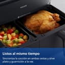 Philips Airfryer Serie 5000 Dual Basket con vapor - 9L, tecnología RapidAir Plus, 19 funciones en 1, 90% menos de grasa, Air Steam, 2 cestas, 2 tamaños, Cocina a vapor, Accesorios (NA550/00) - 6