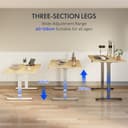 FLEXISPOT EC5 Lite Escritorio Elevable Eléctrico 140 × 80 CM con 2 Motores y 3 Etapas Mesa Elevable en Altura con 4 Funciones de Memoria Standing Desk, 25 MM de Grosor de la Mesa, 60-125CM - 5