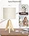 EDISHINE Wooden Bedside Table Lamp, E27 Socket, Tripod, Vintage Country House, Beige Lampshade Made of Linen, for Modern Decoration, Bedroom, Living Room, Bedside Table - 4