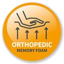 JAMAXX Premium Hundekissen Orthopädisch Weich Memory Foam, Waschbar, Nässeschutz Wasserabweisend - Dicke Füllung Visco Elastisch, Flauschig Samtartiger Stoff, Hundebett PDB1001 - 2