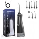 Hydropulse Pro – Portable Water Flosser with 4 Modes & 8 Tips,Water Dental Flosser Cordless for Teeth,IPX7 Waterproof Electric Flossing Machine for Teeth Cleaning,Rechargeable Flossers (Black) - 1