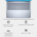 Dell 16 Plus DB16250 Laptop Copilot+ PC, 16'' 2,5K Display, Intel Core Ultra 7 Series 2, Intel Arc, 16 GB RAM, 512 GB SSD, Windows 11 Home, Deutsche QWERTZ Tastatur, Ice Blue - 15