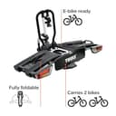 Thule EasyFold XT-Bike portabicicletas con Enganche de Remolque Negro, 2 Bicicletas Negro - 9
