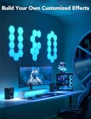 Govee Glide Hexa Panels, Smart Hexagon LED Wall Lights Wi-Fi RGBIC, 6 Music Sync Modes, 40 Scene Modes, Work with Alexa & Google Assistant for Living Room, 10 Packs - 8