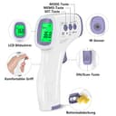 Fieberthermometer Kontaktlos Infrarot Stirnthermometer für Baby Erwachsene Kinder, Digital Thermometer Fieber mit Genaue Ablesungen, Fieberalarm, LCD Anzeige, 50 Speicherfunktion - 8