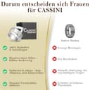 CASSINI | Damen Ring 925er Sterling Silber – Gebürstet & Poliert | Breiter Massivring für Frauen | Design Silberring Modern & Elegant | Ring Silber 925 Damen | Schmuck | Modell 3RAX52 - 6