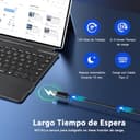 MoKo Teclado Español con Portalápices (No Carga) Solo para Microsoft Surface Pro 11/ Pro 10/ Pro 9/ Pro 8/ Pro X, Solo para conexión Bluetooth, QWERTY Teclado Type Cover Inalámbrico Delgado, Gris - 5