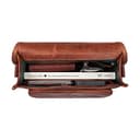 LEABAGS a mano da donna | Borsa a tracolla in vera pelle di alta qualità | Borsa a spalla | Borsa da donna per lavoro, università, scuola e tempo libero | M (23 x 22 x 6 cm) | Vintage Cognac - 4