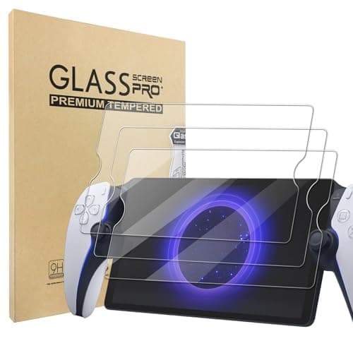 WD&CD 3 Pack Screen Protector Compatible with PlayStation Portal Remote Player 8 inch, Tempered Glass Film Replacement for PlayStation 5 Portal Handheld【Anti Scratch 】【Anti Bubble】【High Definition】