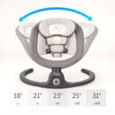 BEBE2LUXE AVA, Sdraietta dondolo automatico per neonato fino a 9 kg, Altalena Eletrica con Melodie, Telecomando,Timer, silenzioso - 2