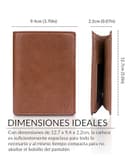 TRAVANDO Cartera Hombre Dublin con Bloqueador RFID, Billetera Negra, Tarjetero, Monedero Varón, Portamonedas, Regalo Wallet Vertical Bolsillo Botón a presión, Ranuras (Marrón) - 6