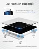 RENPHO Personenwaage, Körperwaage mit Hochpräzisions-Sensoren, Personen Digitalwaage mit Step-On-Technik, Gewichtswaage aus Sicherheitsglas, 10.2" x 10.2", Schwarz-BK - 2