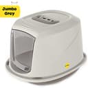 CAT CENTRE Jumbo Grey Cat Hooded Litter Tray High Sided Rim Extra Spacious Long Wide Adult Big Cats XL Toilet Enclosed Box Pan Loo Charcoal Filter Flap Door Lidded Detachable Hood Easy Cleaning - 6