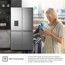 Hisense RQ758N4SWSE Frigorifero Quattro Porte Americano, Grande capacità 606 litri, Finitura Inox, Total No Frost, Classe E, Motore Inverter, Metal Cooling, Convert Zone, WiFi - 7