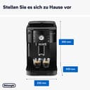 De’Longhi Magnifica S - Perfetto Kaffeevollautomat mit klassischem Milchaufschäumer, Espresso- und Cappuccino Kaffeemaschine, Bedienfeld mit Tasten, Schwarz (ECAM11.112.B) - 6