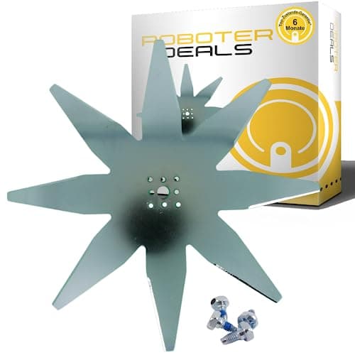 HRobotic Accessoires Roboter Deals - Messer, Ersatz-Klinge, Edelstahlmesser (25 cm mit 8 Klingen) für die Ambrogio L60 Basic, Deluxe, Elite Serie Rasenmähroboter.