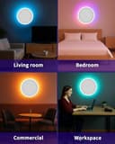 LuminexDesigns LED Deckenleuchte Dimmbar Smart - Deckenlampe Flach mit RGB Hintergrundbeleuchtung WIFI APP Fernbedienung Sprachsteuerung kompatibel Alexa & Google Assistant für Wohnzimmer Schlafzimmer - 10