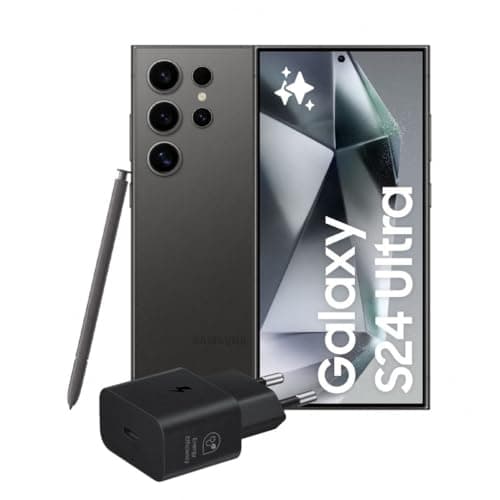 Samsung Galaxy S24 Ultra Smartphone AI, Caricatore incluso, Display 6.8'' QHD+ Dynamic AMOLED 2X, Fotocamera 200MP, RAM 12GB, 256GB, 5.000 mAh, Titanium Black [Versione italiana]