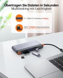 NOVOO USB C Docking Station 4K@60Hz Dual HDMI Gigabit Ethernet 8-in-1 USB C Hub Adapter mit Dual HDMI,PD 100W,2 USB-A, SD&TF für MacBook Air/Pro M2, Dell, XPS 15,HP, Lenovo und mehr Typ C Geräten - 7