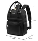 LOVEVOOK Rucksack Damen Klein, Wasserdicht Cityrucksack Handtasche 2 in 1, Mini Tasche Daypack Backpack Women Elegant für Freizeit Schule Reisen Arbeit, Schwarz - 7