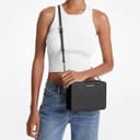 Michael Kors Jet Set Large East West Crossbody Black Saffiano - 5