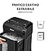 Fellowes distruggi documenti a microframmento 10M, 10 fogli, per casa e piccolo ufficio, uso personale, cestino da 19 litri, distruggidocumenti con blocco di sicurezza, nero - 6