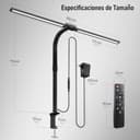 Jeebel Lámpara de Escritorio Pinza LED 24W 80cm Lampara de Doble Cabezal con Pinza 9.5cm, Mando Distancia, Giratorio 360°, 1800LM Luz Ordenador para Pintar, 10 Temperatura Color 10 Niveles Brillo - 8