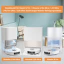 12 Stück Staubbeutel Zubehör für Dreame L10s Ultra / L10 Ultra / L20 Ultra & Xiaomi X10+ / X20+ Saugroboter, Große Kapazität 2.5L beutel Ersatzteile - 2