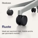 Sedia da ufficio ergonomica Steelcase Series 1 con supporto lombare LiveBack e braccioli 4D Storm Cloud; Prodotto in Europa - 9