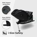 My Babiie MBCS400 360° Spin R129 Baby Car Seat – Support Leg, ISOFIX, Birth to 12yrs (40-150cm), i-Size, ERF, Group 0+/1/2/3, Rotating 360 Swivel - Black - 7