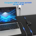 Cargador Portatil Tipo C 65W para HP Spectre X360 EliteBook x3601040 1030 830 840 860 Envy X360 Elite x2 Chomebook X360 Omnibook Pavilion ProBook Zbook USB C Ordenador Adaptador - 4