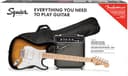 Squier by Fender Sonic Stratocaster Electric Guitar Pack, Maple Fingerboard in 2 Colour Sunburst, Gig Bag, Squier Frontman 10W Guitar Amp, Picks, Strap, Cable, Comes with Free Virtual Lessons - 2