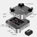 ACASIS Mac mini M4 Dock & Stand with Dual-Bay NVMe SSD Enclosure, Aluminum HDMI Hub for Mac mini M4 and M4 Pro 2024, 4K60Hz HDMI,4 X 10G USB A, PD 30W, SD/TF, Support SSD B+M M-Key - 2